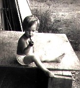 Katherine (Kat) McDougal Wheeler McCandless; smoking pipe Saipan